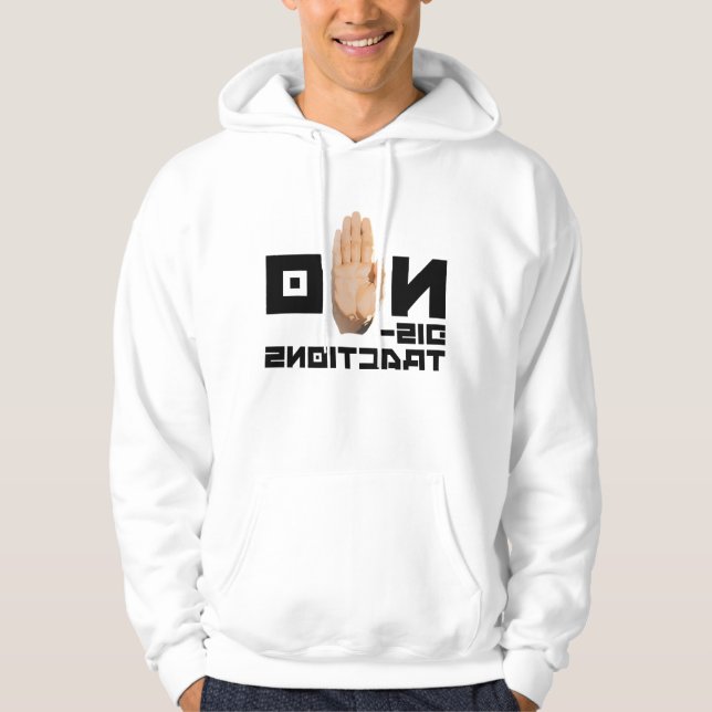 NO distractions! cool mirror readable motivational Hoodie (Front)