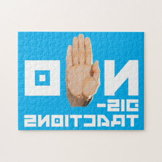 NO Distractions! cool readable through a mirror   Jigsaw Puzzle