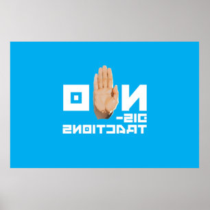 NO Distractions! cool readable through a mirror   Poster