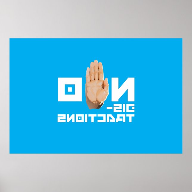 NO Distractions! cool readable through a mirror   Poster (Front)