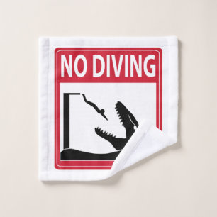 No Diving (Mosasaurus) Bath Towel Set
