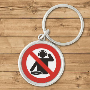 No DJ zone Keychain