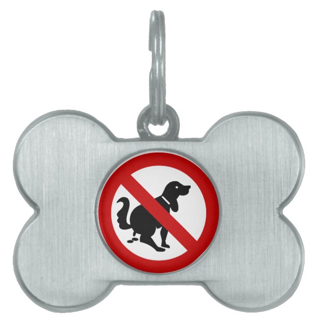 NO Dog Fouling ⚠ Thai Sign ⚠ Pet Name Tag (Front)