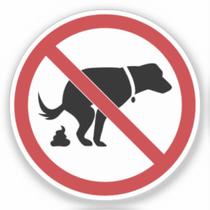 No Dog Poop Prohibited Sign