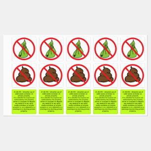No Dog Poop Square