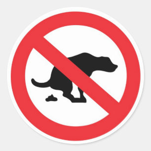 'no dog poop' stickers