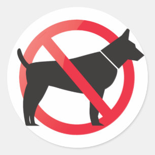 No dogs allowed classic round sticker