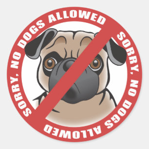 No Dogs Allowed Classic Round Sticker