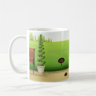 "No Dogs Allowed" Cute Dog Poo in Beautiful Park Coffee Mug