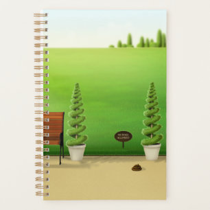"No Dogs Allowed" Cute Dog Poo in Beautiful Park Planner