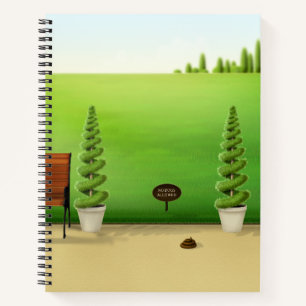 "No Dogs Allowed" Cute Dog Poo in Sunny Park Notebook