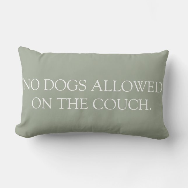 No Dogs Allowed on the Couch lumbar pillow. Cushion (Front)