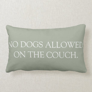 No Dogs Allowed on the Couch lumbar pillow. Cushion