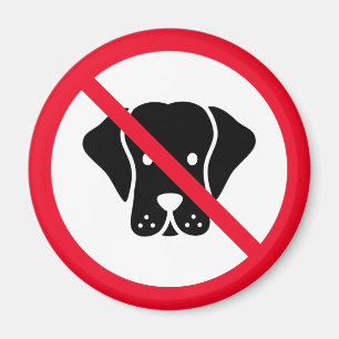 No Dogs Allowed Red Circle Sign Magnet