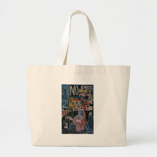 No Dogs Large Tote Bag
