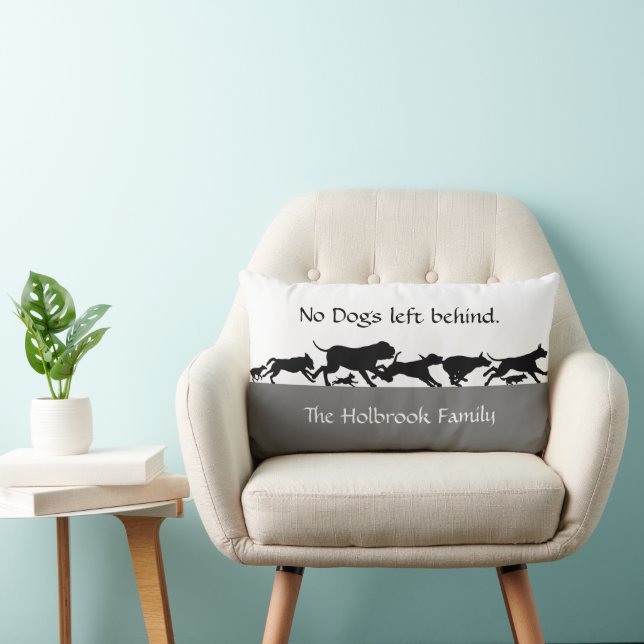 No Dogs Left Behind Lumbar Pillow (Chair)
