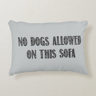 No Dogs Throw Pillow