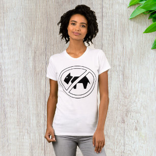 No Dogs Womens T-Shirt