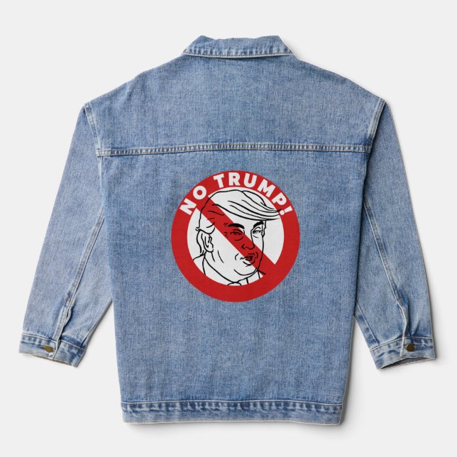No Donald Trump Denim Jacket (Back)
