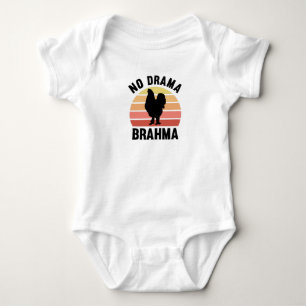 No Drama Brahma Chickens Rooster Chicken Owners Baby Bodysuit