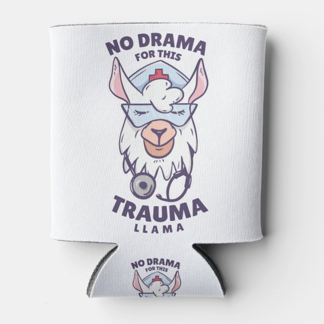 NO DRAMA FOR THIS TRAUMA LLAMA CAN COOLER (Front)