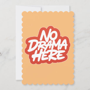 No Drama Here Holiday Card