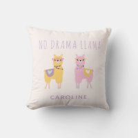 No Drama Llama Cute Pink Purple Personalised