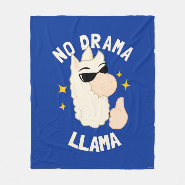No Drama Llama Fleece Blanket (Front)
