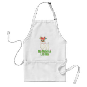 No Drama Llama Floral Kitchen Gift Standard Apron
