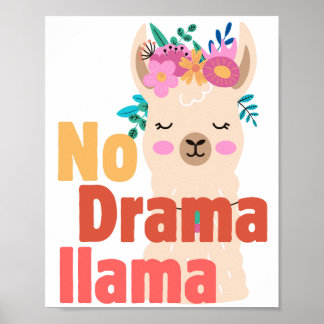 no drama llama poster