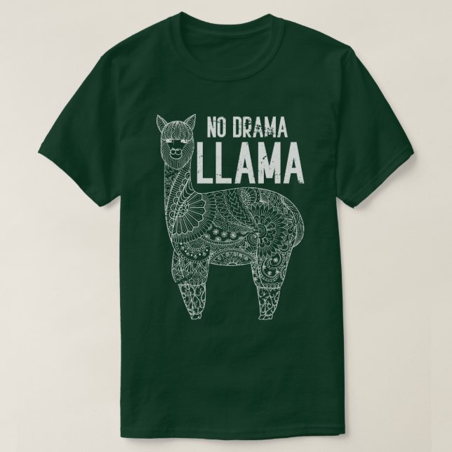 No Drama Llama T-Shirt (Design Front)