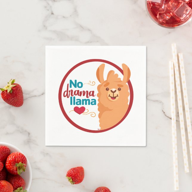 No Drama Llama (Warm)  Napkin (Insitu)
