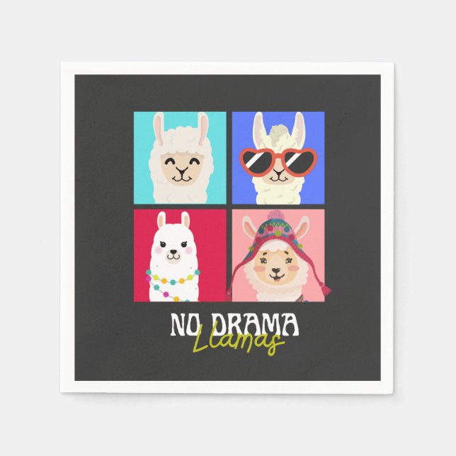 No drama Llama's Napkin (Front)
