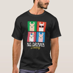 No Drama Llamas Squares  Vintage 70s Animal T-Shirt