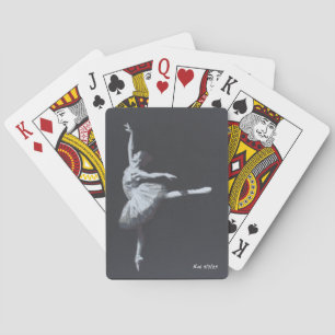 No Drama, Only Freedom, Black & White Ballerina Playing Cards