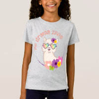 No Drama Zone Funny Llama Girls' T-Shirt