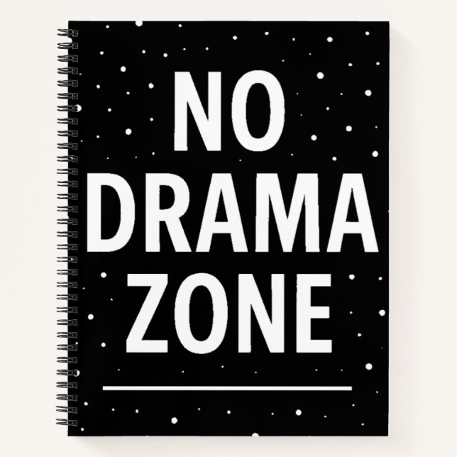 No Drama Zone – Personal Peace Notebook (Front)