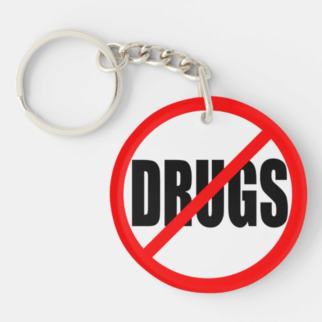 "NO DRUGS" KEY RING (Front)