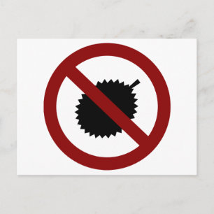 No Durian Postcard