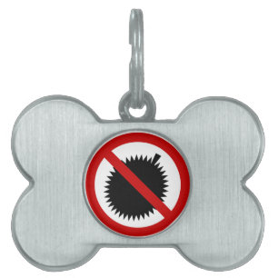 NO Durian Tropical Fruit ⚠ Thai Sign ⚠ Pet ID Tag