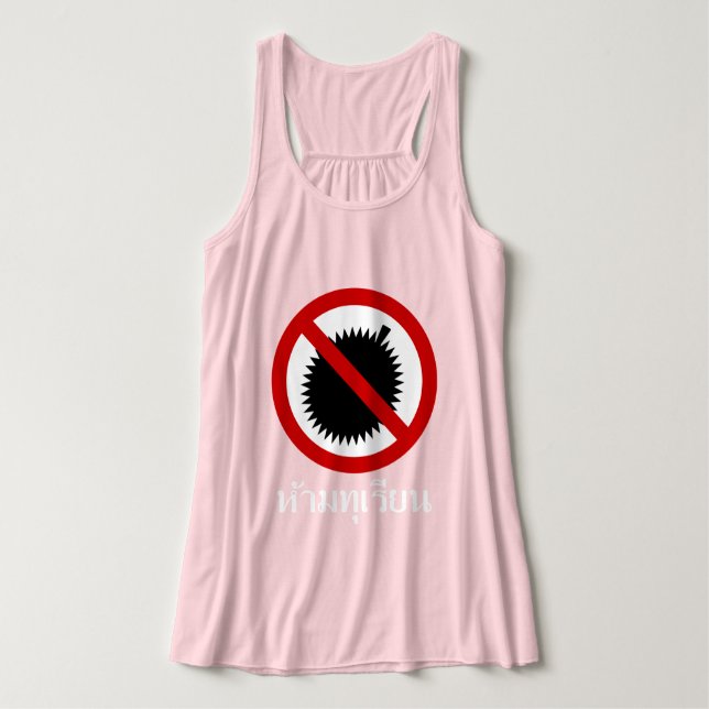 NO Durians ⚠ Thai Language Script Sign ⚠ Singlet (Design Front)