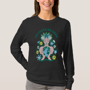 No Earth No Home Cool Fun Retro Ecology Art T-Shirt