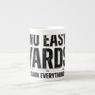 No Easy Yards Football Mindset Black White Bone China Mug