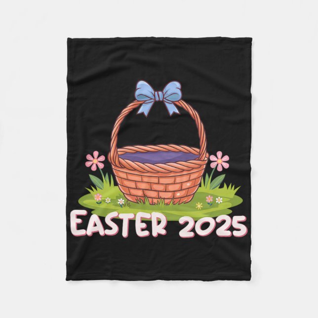 No Eggs Funny Easter 2025  Fleece Blanket (Front)