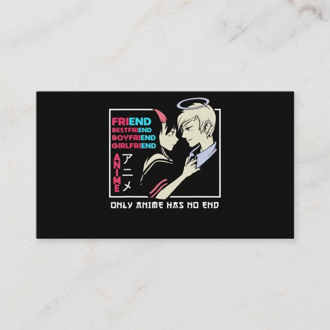 No End Anime Clothing Manga Art Cosplay Otaku Gift Business Card (Front)