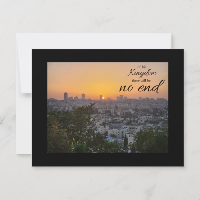 No End to His Kingdom Flat Note Card (Front)