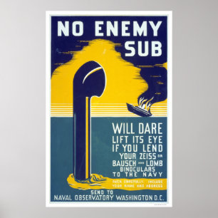No enemy sub - WPA Poster