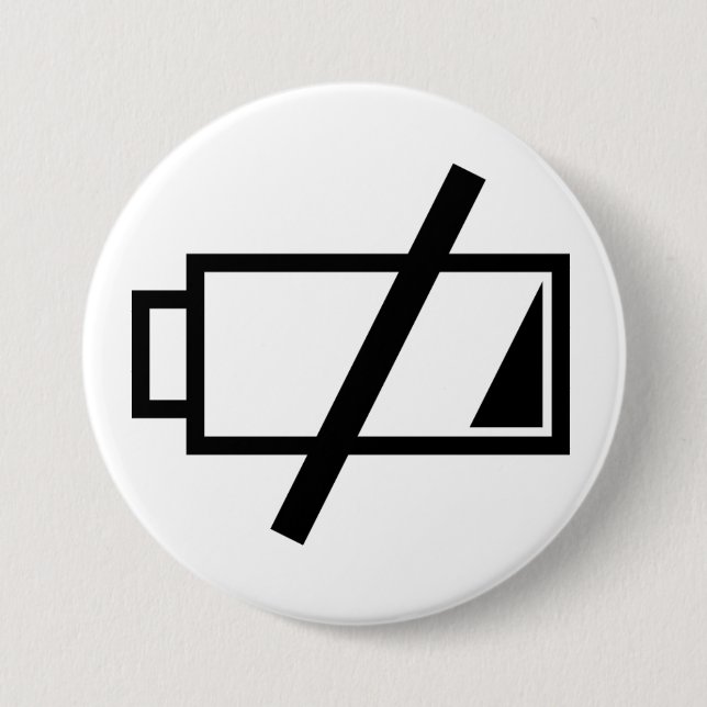 No energy 7.5 cm round badge (Front)