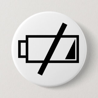 No energy 7.5 cm round badge