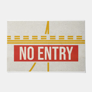 No Entry Doormat, Retro Simple Mat